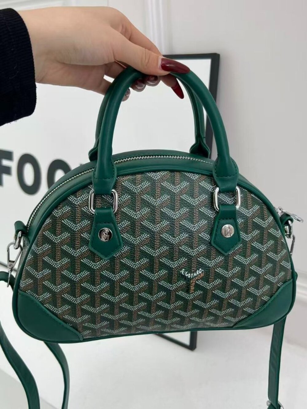 Green Goyard Hand Bag